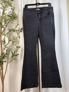 Torrid Bombshell Flare Black Jeans Premium Stretch Wide Confort Waist Sz 12 (B4)